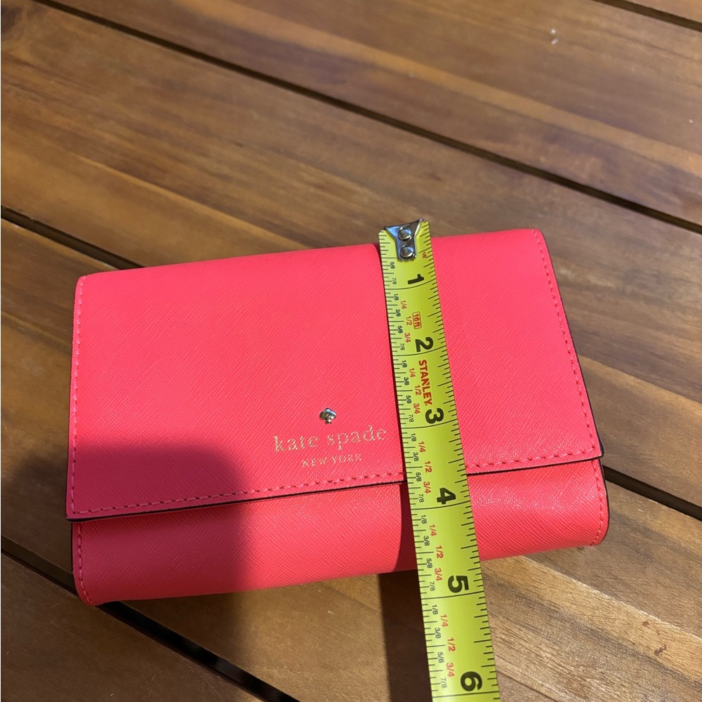 Kate Spade Coral/pink clutch bag EUC - Picture 3 of 11